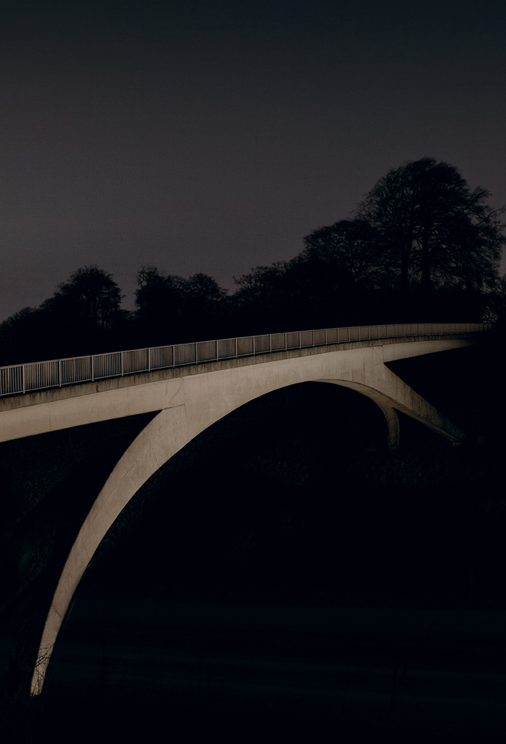 Concrete Bridge at Night